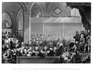 Generalforsamlingen til Church of Scotland som i 1783.