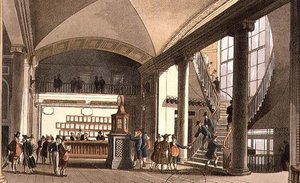 Auksjonsmarkedets sal av T. and Pugin A.C. Rowlandson