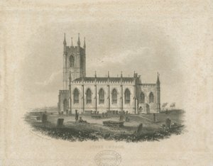 Stoke-upon-Trent Church [Ny]: stålgravering (vignett og [midten av 1800-tallet] (trykk) av T Taylor