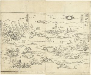 Åtte utsikt over elven Sumida Sumidagawa hakkei (tittel på objekt) Ehon kojidan (serietittel på objekt)