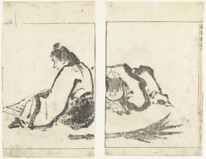 To menn Bilder i jevne penselstrøk (serietittel) Umpitsu soga (serietittel på objekt)