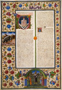 Incipit fra First Book of Maccabees, fra bind I av Bible of Borso d