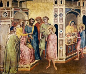 St. Eligius før kong Clothar, ca. 1365 (tempera på tre) av Taddeo Gaddi