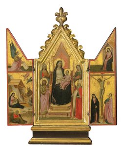 Triptych (tempera på gullslipt panel)