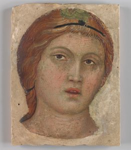 Hodet til en engel i full ansikt, ca. 1397. av Taddeo di Bartolo