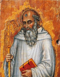Italia, Asissi, Saint Benedict av Taddeo di Bartolo