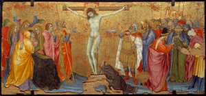 The Crucifixion Tremaleri av Taddeo di Bartolo (1363-1422) 1300-tallet Sun. 2,25x5,57 m av Taddeo di Bartolo