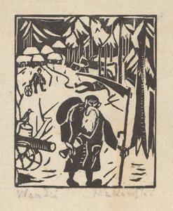 Tiden - en gammel mann i skogen av Tadeusz Makowski