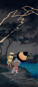 Tordenvær nær Tateishi av Takahashi Hiroaki