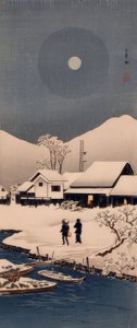 Snø ved Nipponmatsu av Takahashi Hiroaki