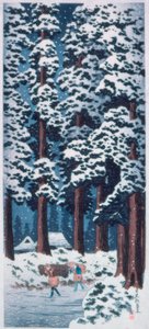 Cedar-lined gate nær Nikko av Takahashi Hiroaki