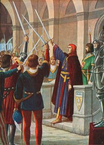Cangrande della Scala utnevnt til general for League Ghibillini, desember 1318 av Tancredi Scarpelli