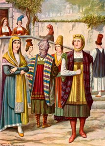 Kostymer fra 1800-tallet, som funnet i Hellas, Argentina etc av Tancredi Scarpelli