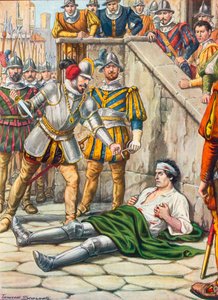 Francesco Ferrucis død etter slaget ved Gavinana, 3. august 1530 av Tancredi Scarpelli