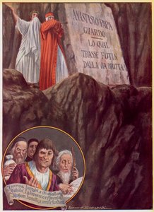 Illustrasjon for Dantes guddommelige komedie av Tancredi Scarpelli