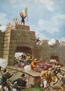 Italienske tropper på vei inn i Peking, 1900 av Tancredi Scarpelli