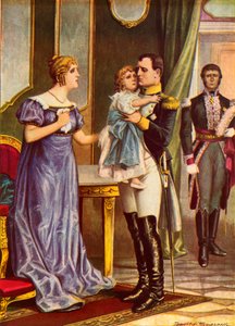 Napoleon tar farvel med familien sin når han drar til Elba av Tancredi Scarpelli