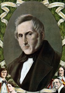 Portrett av Alessandro Manzoni (1785 - 1873), italiensk forfatter Illustrasjon av Tancredi Scarpelli (1866-1937) fra "Storia d