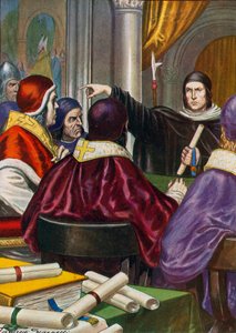 Roland av Parma bringer et brev til pave Gregor VII fra Henry IV, den hellige romerske keiseren av Tancredi Scarpelli