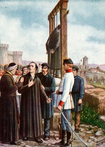 Belfiore-martyrene: Don Enrico Tazzolis siste øyeblikk, 1853 av Tancredi Scarpelli