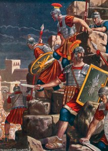 Romernes inntak av Jerusalem under ledelse av Titus av Tancredi Scarpelli