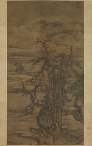 Landskap etter et dikt av Wang Wei, datert 1323. av Tang Di