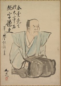 Imaginært portrett av Shundai Dazai, slutten av 1700-1800-tallet. av Tani Bunch