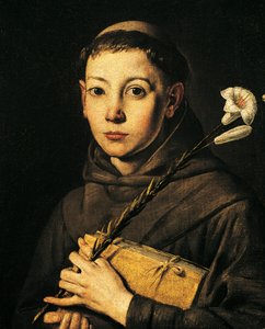 St. Antonius av Padua, av Antonio d'Enrico, kjent som Tanzio da Varallo (1575-1633), olje på lerret.