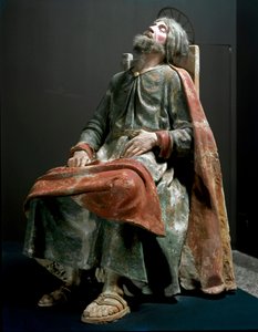 Engelen som kunngjør Jesu fødsel Detalj av Saint Joseph. Skulptur av Tanzio da Varallo (Antonio d