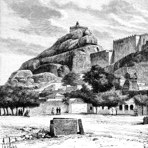 Rock Fort Temple of Tiruchirapalli, India, 1895.
