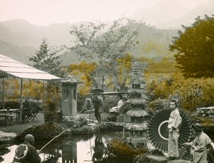 Fiskedag i Dainichi-hagen - Do in Nikko ca. 1900–1915 (fotografi) av Teijiro Takagi