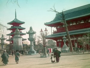 Senso - Ji tempelport, Tokyo rundt 1900 - 1915 (fotografi)