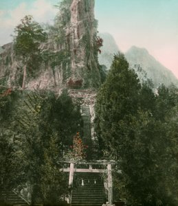 Utsikt over Myogi-fjellet i Gunma prefektur, cirka 1900–1915 (fotografi)