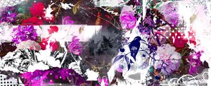 Abloom, 2015 (blandet media på lerret) av Teis Albers