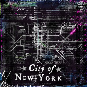 City of new york, 2014 (blandet media på lerret) av Teis Albers