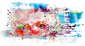 Cocktails, 2016 (Collage på lerret) av Teis Albers