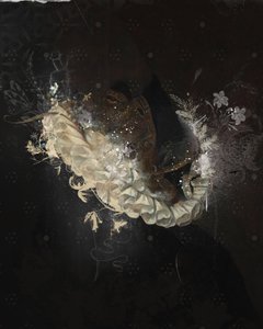 CollarFloral, 2017 (Collage på lerret) av Teis Albers