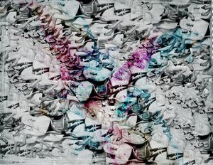 Crazy Horses, 2014 (Collage på lerret) av Teis Albers