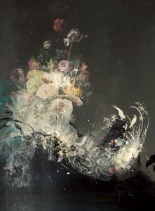 FloralCollar I, 2018 (Collage på lerret)