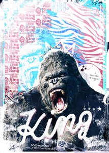 King, 2017 (Collage på lerret)