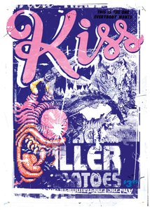 Kiss Killer, 2015 (Collage på lerret) av Teis Albers