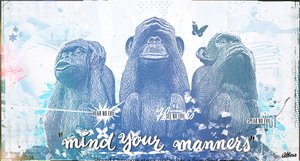 Mind your Manners, 2017 (Collage on canvas) av Teis Albers