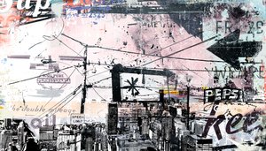 Urbanise, 2016 (Collage på lerret) av Teis Albers