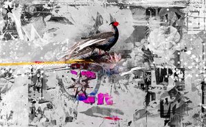 Who dunnit, 2017 (Collage på lerret) av Teis Albers