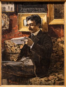 Lesende mann av Telemaco Signorini