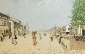 Forstaden Porta Adriana i Ravenna av Telemaco Signorini