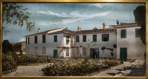 Villa i Toscana av Telemaco Signorini