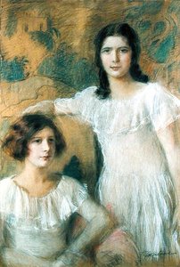 Portrait of Two Girls, ca. 1910 (pastell om bord)