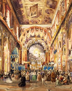 Interiør i St. Paolo Maggiore-kirken i Napoli