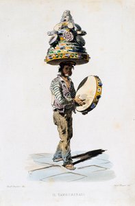 Tamburmannen, gravert av Giovanni Fusaro (1803-1894) etter en tegning av Teodoro Duclere (1816-1867). Italia